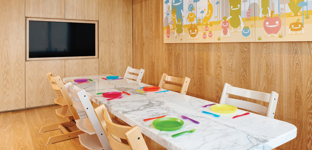 SPRING Kitchen Marble dining table children work bench Children’s Cooking@SPRING classroom class Nutrition Discovery